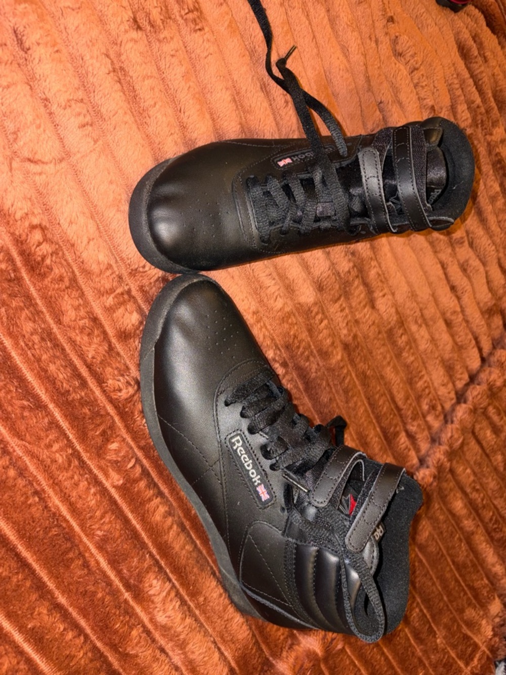 Reebok women’s Black Classic High-Top Training Shoes